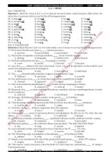 Bài tập bổ trợ Tiếng Anh Lớp 10 thí điểm - Unit 3 Music - Đỗ Bình